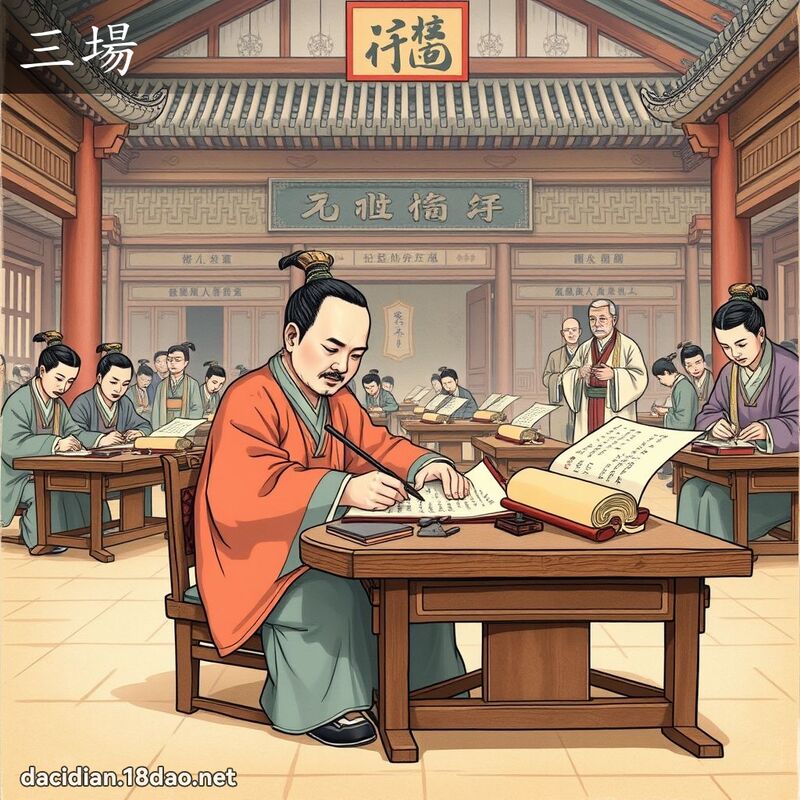 三場 - 國語大辭典配圖
