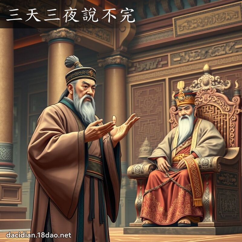 三天三夜说不完 - 国语大辞典配图
