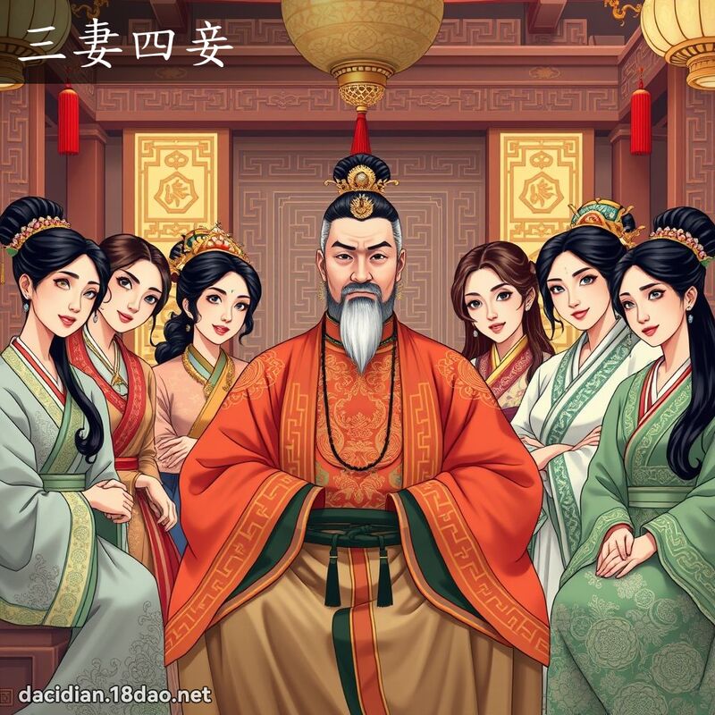 三妻四妾 - 国语大辞典配图
