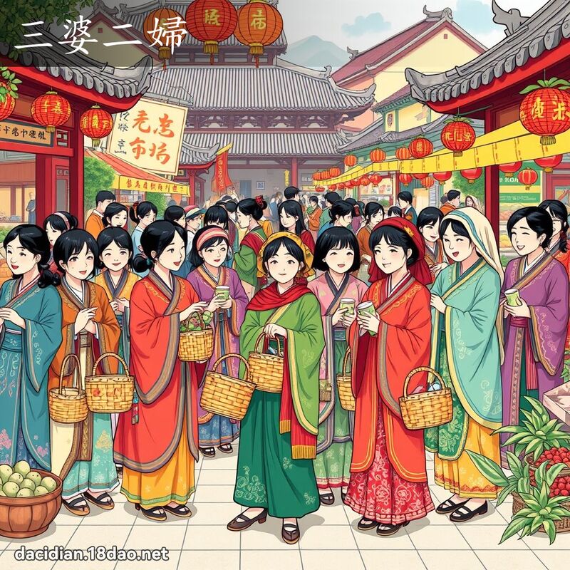 三婆二婦 - 國語大辭典配圖