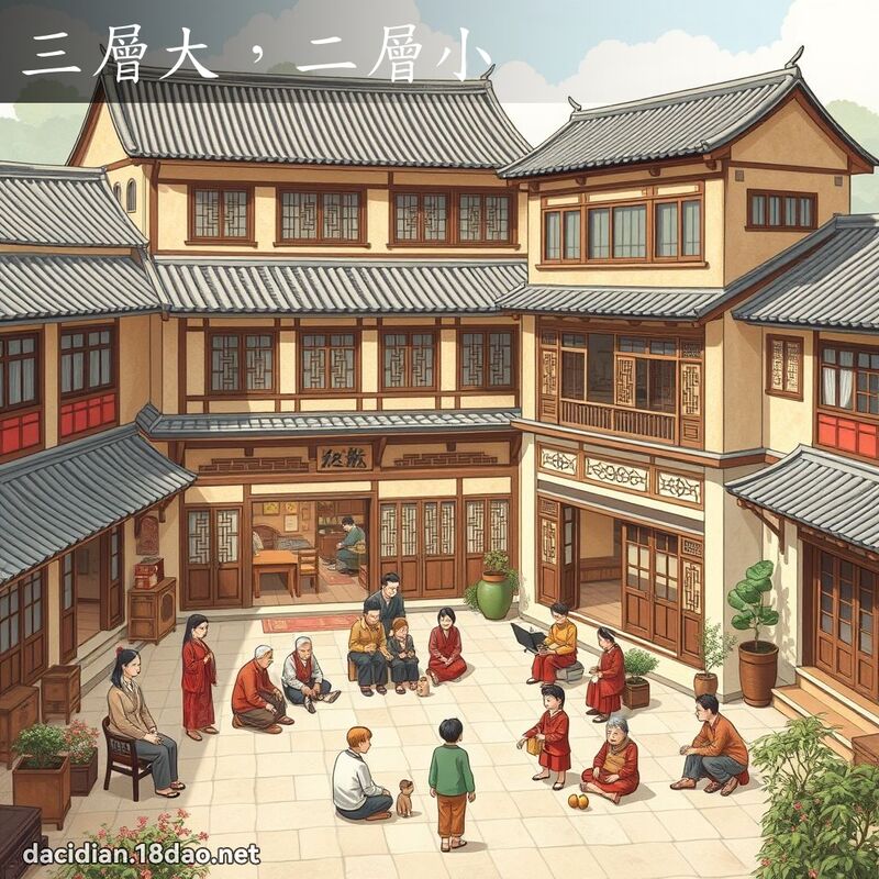 三層大，二層小 - 國語大辭典配圖