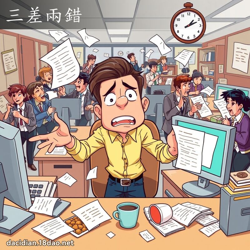 三差兩錯 - 國語大辭典配圖