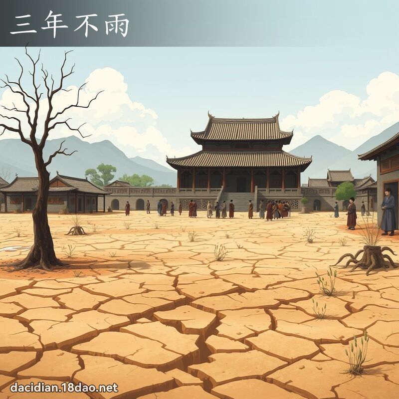 三年不雨 - 国语大辞典配图