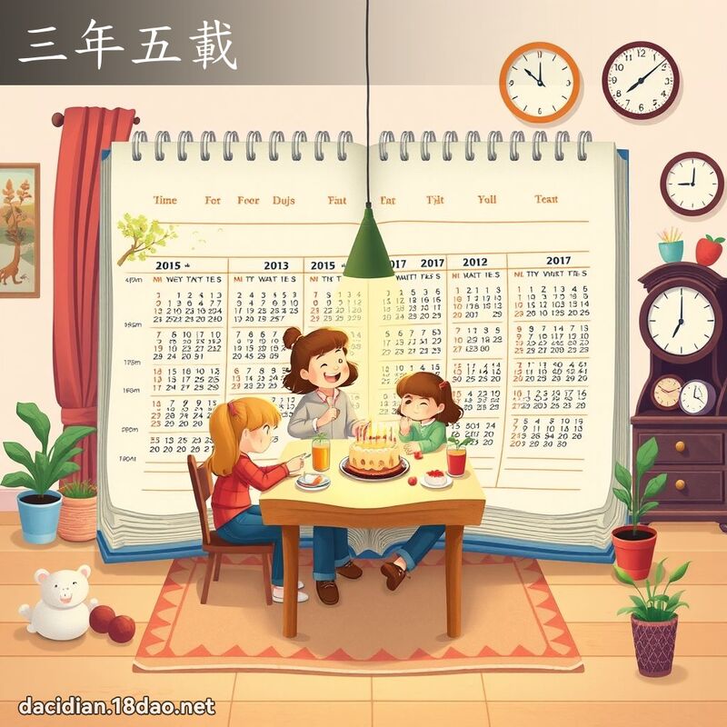 三年五載 - 國語大辭典配圖