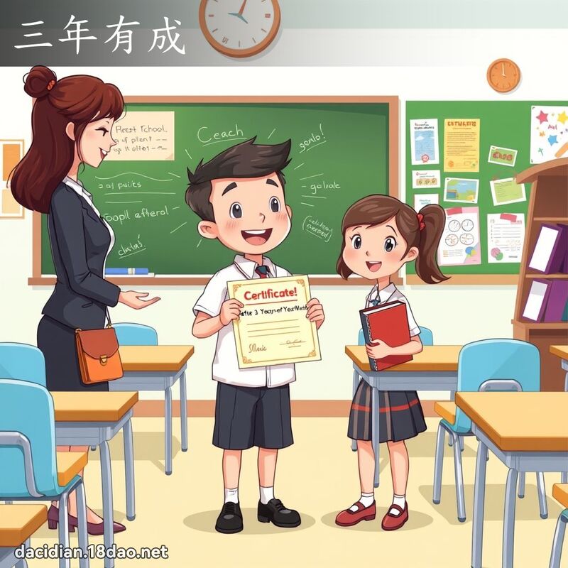 三年有成 - 國語大辭典配圖