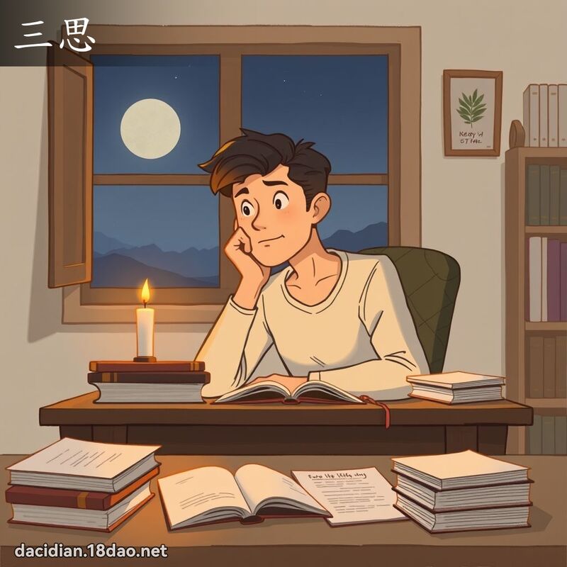 三思 - 國語大辭典配圖