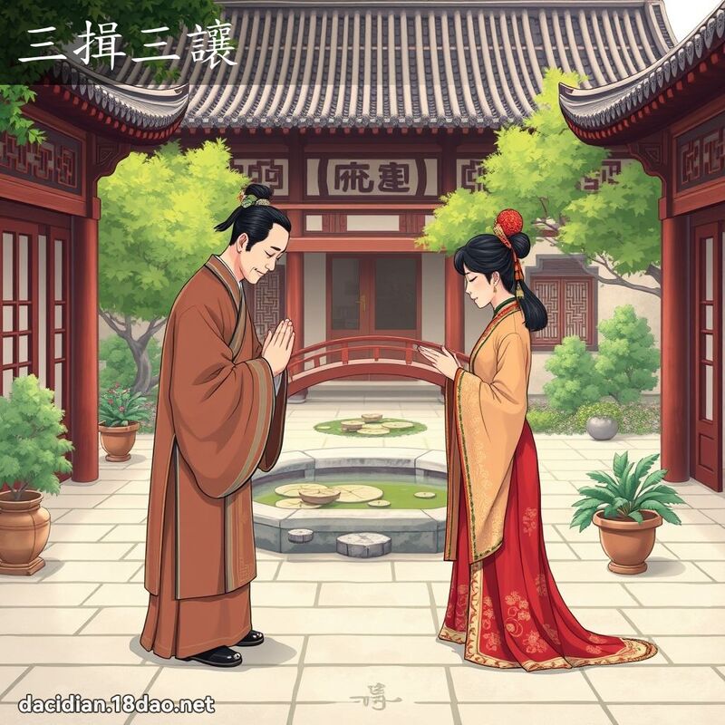 三揖三讓 - 國語大辭典配圖