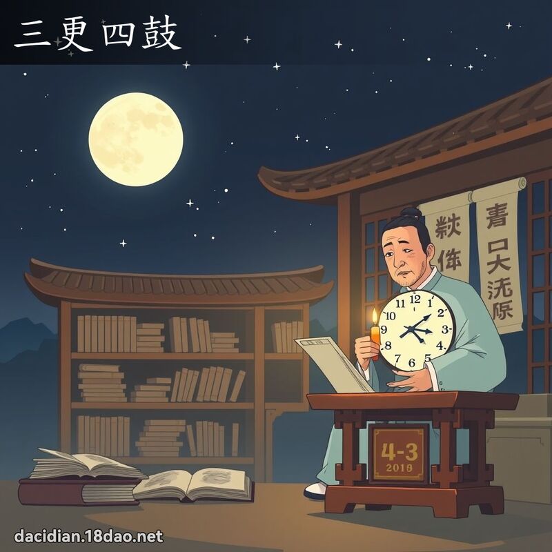 三更四鼓 - 国语大辞典配图