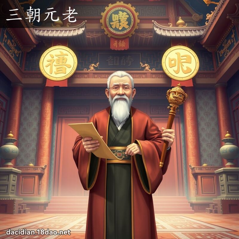 三朝元老 - 國語大辭典配圖