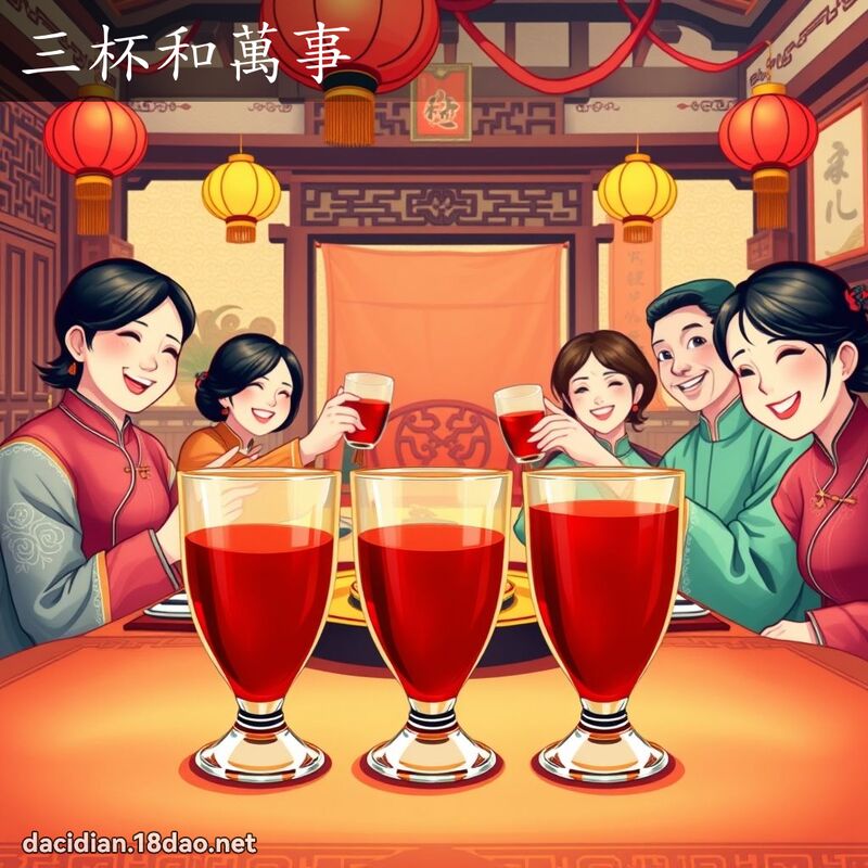 三杯和萬事 - 國語大辭典配圖