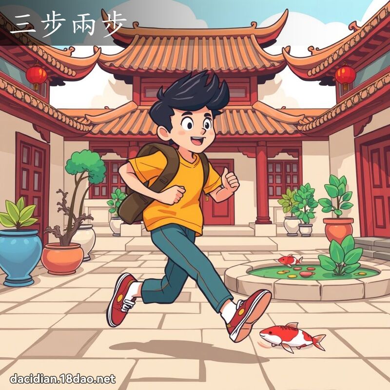 三步两步 - 国语大辞典配图
