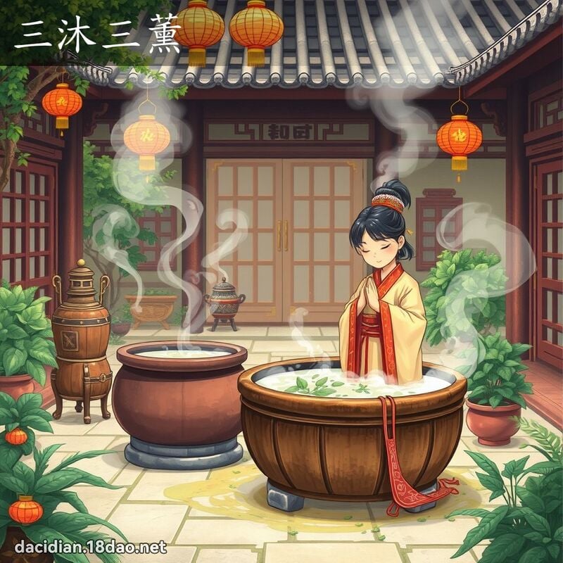 三沐三薰 - 國語大辭典配圖