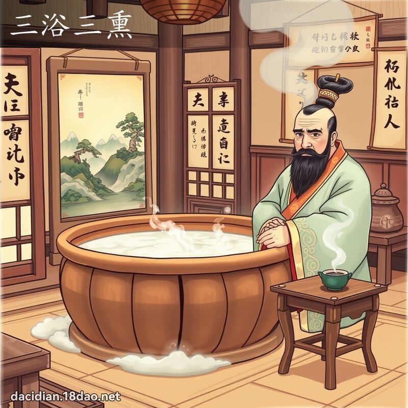 三浴三熏 - 国语大辞典配图