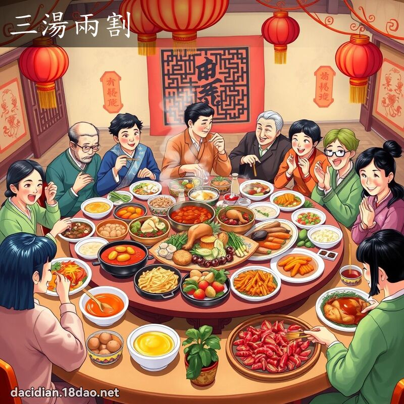 三湯兩割 - 國語大辭典配圖