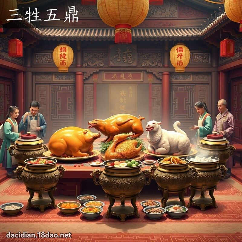 三牲五鼎 - 國語大辭典配圖
