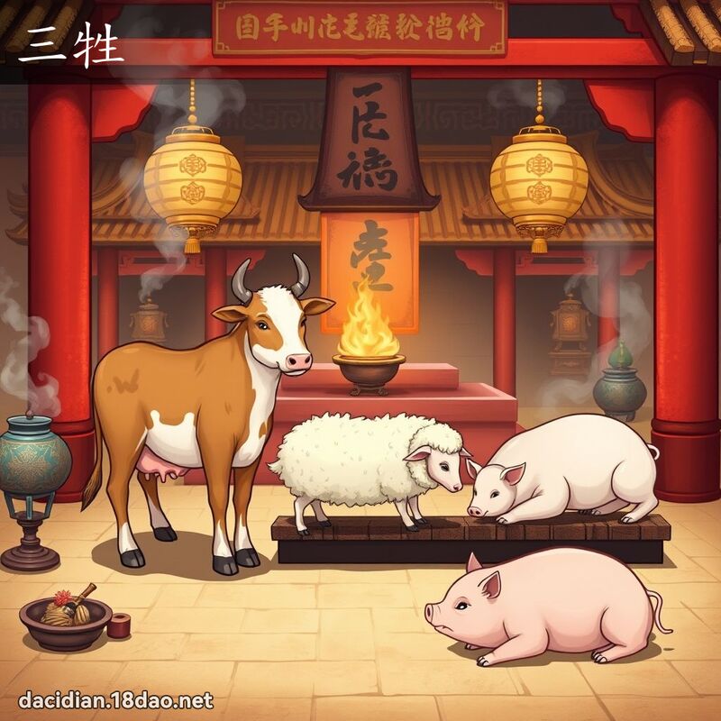 三牲 - 國語大辭典配圖