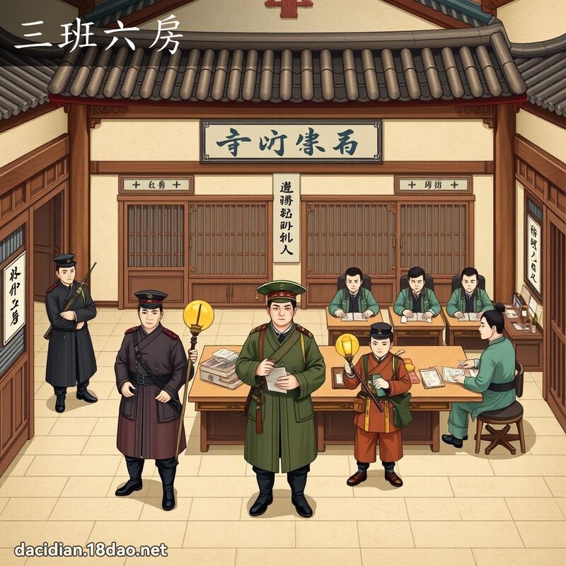 三班六房 - 國語大辭典配圖