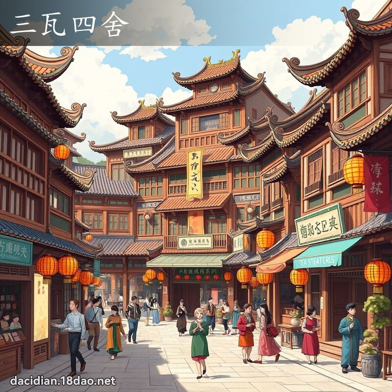 三瓦四舍 - 國語大辭典配圖