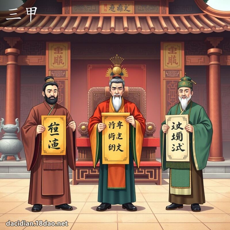 三甲 - 國語大辭典配圖
