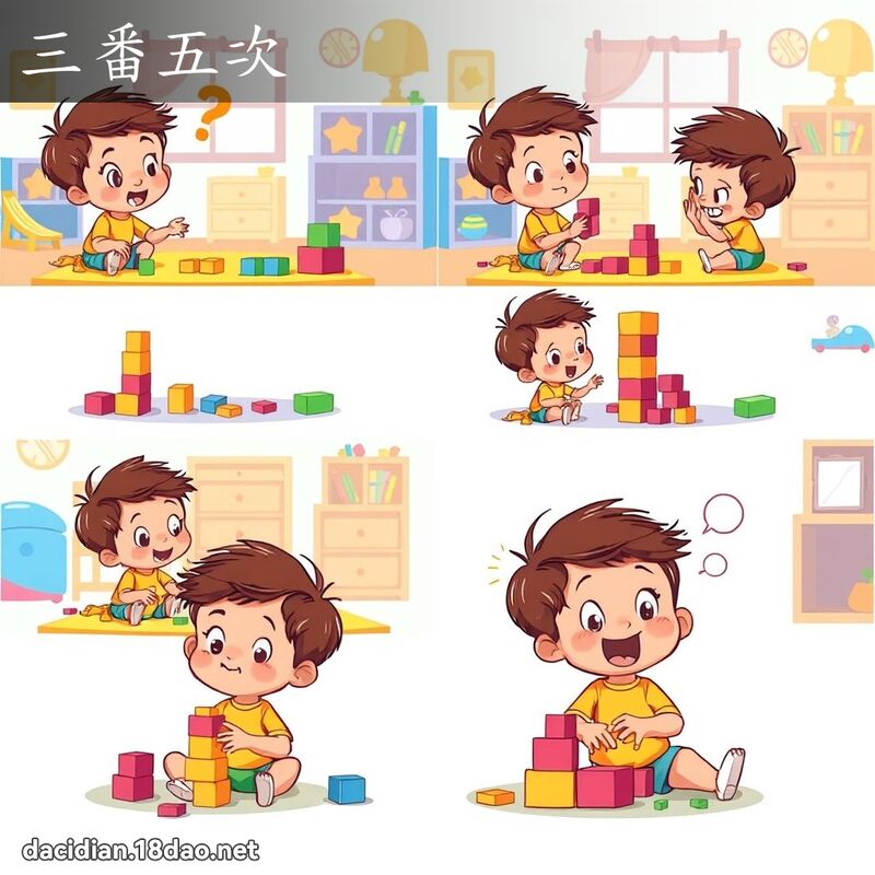 三番五次 - 国语大辞典配图