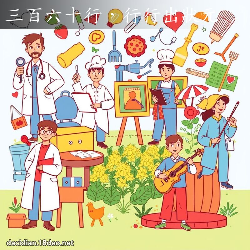 三百六十行，行行出状元 - 国语大辞典配图