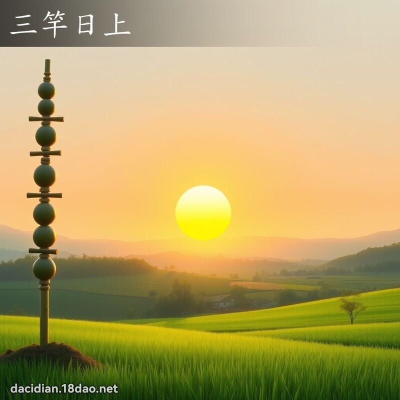 三竿日上 - 国语大辞典配图