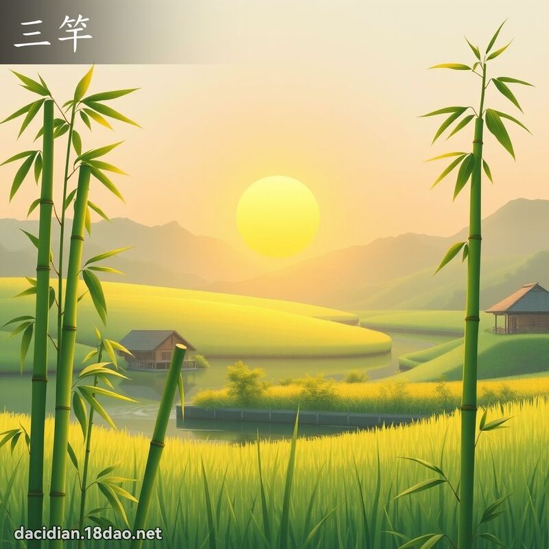 三竿 - 国语大辞典配图