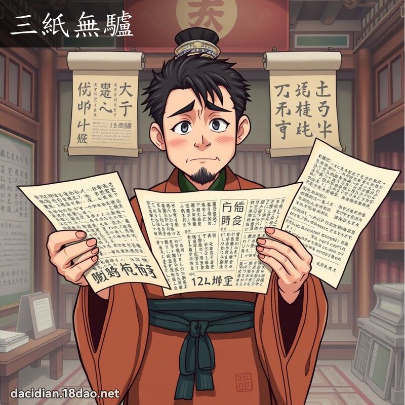 三纸无驴 - 国语大辞典配图