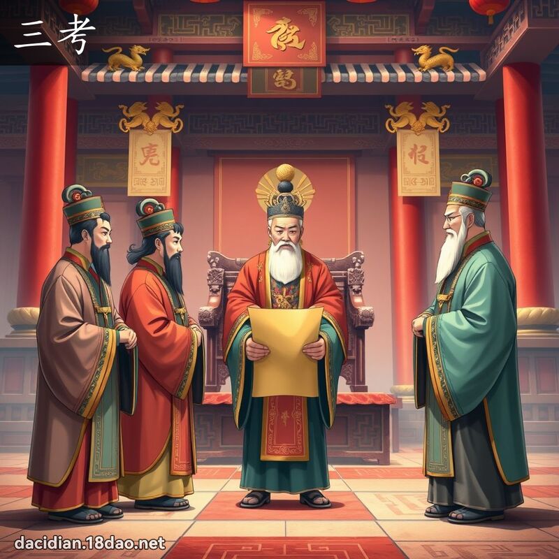 三考 - 國語大辭典配圖