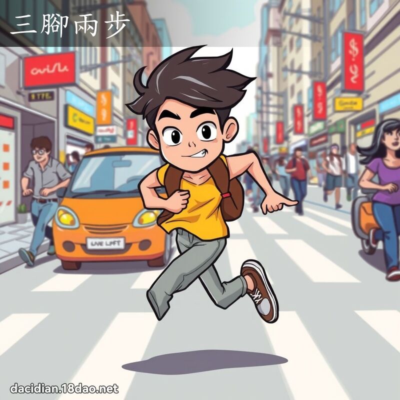 三腳兩步 - 國語大辭典配圖