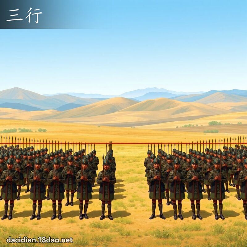 词语: 三行 (多意词)