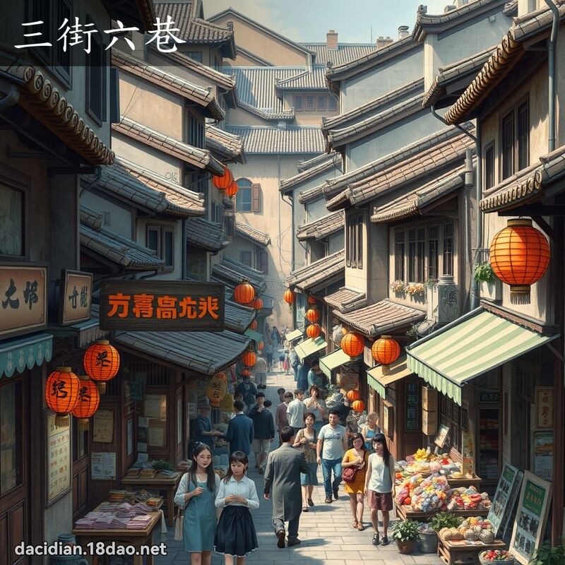 三街六巷 - 國語大辭典配圖