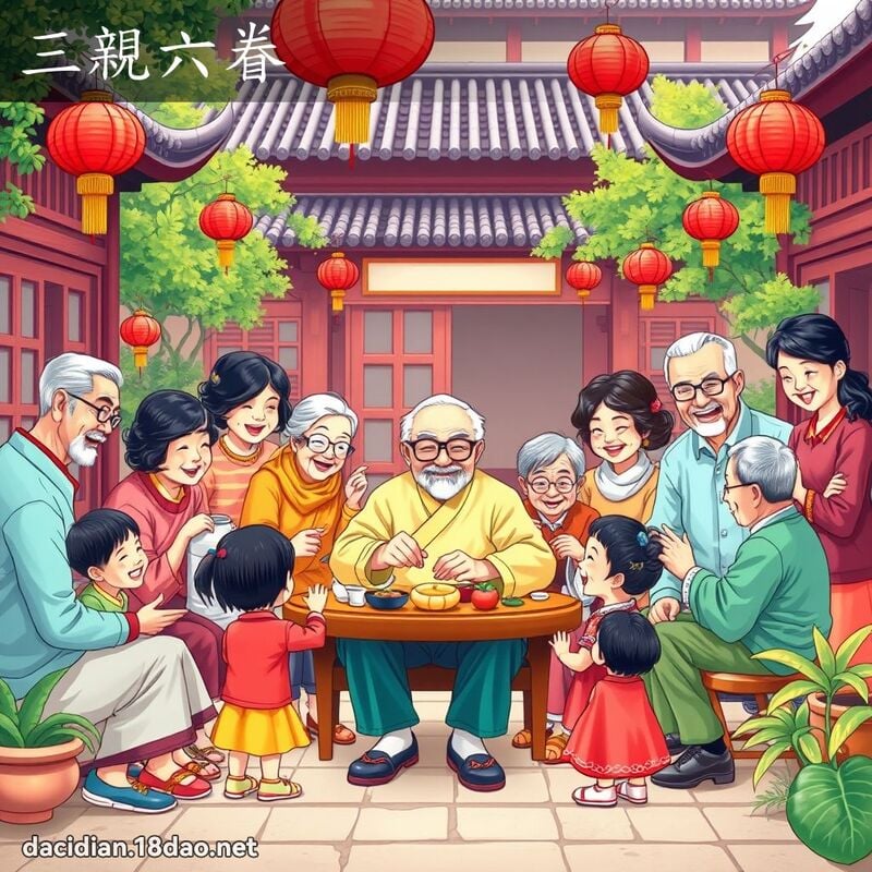 三親六眷 - 國語大辭典配圖