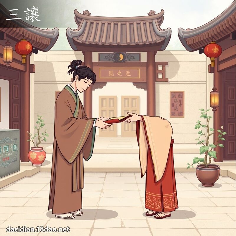 三让 - 国语大辞典配图