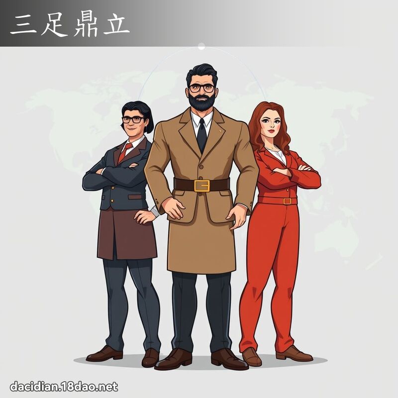 三足鼎立 - 國語大辭典配圖