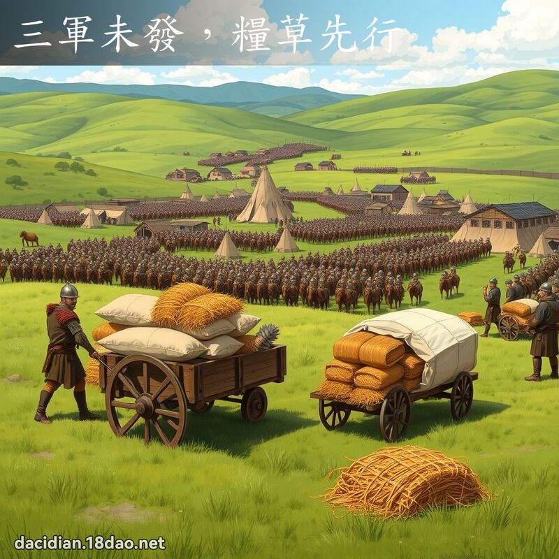 三軍未發，糧草先行 - 國語大辭典配圖