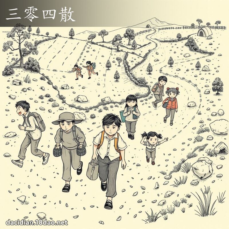 三零四散 - 國語大辭典配圖