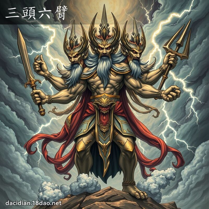三头六臂 - 国语大辞典配图