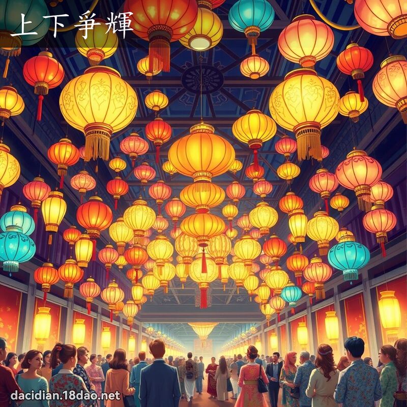 上下爭輝 - 國語大辭典配圖