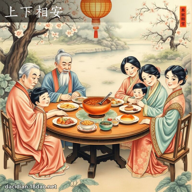 上下相安 - 国语大辞典配图