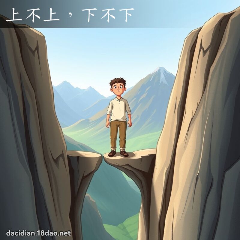 上不上，下不下 - 國語大辭典配圖