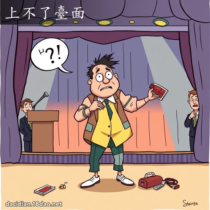 上不了臺面 - 國語大辭典配圖