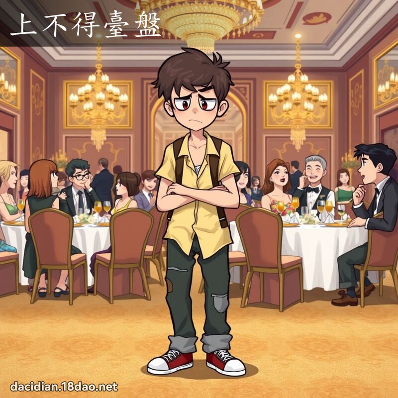 上不得臺盤 - 國語大辭典配圖