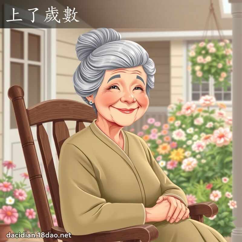 上了歲數 - 國語大辭典配圖