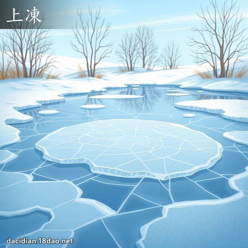 上冻 - 国语大辞典配图