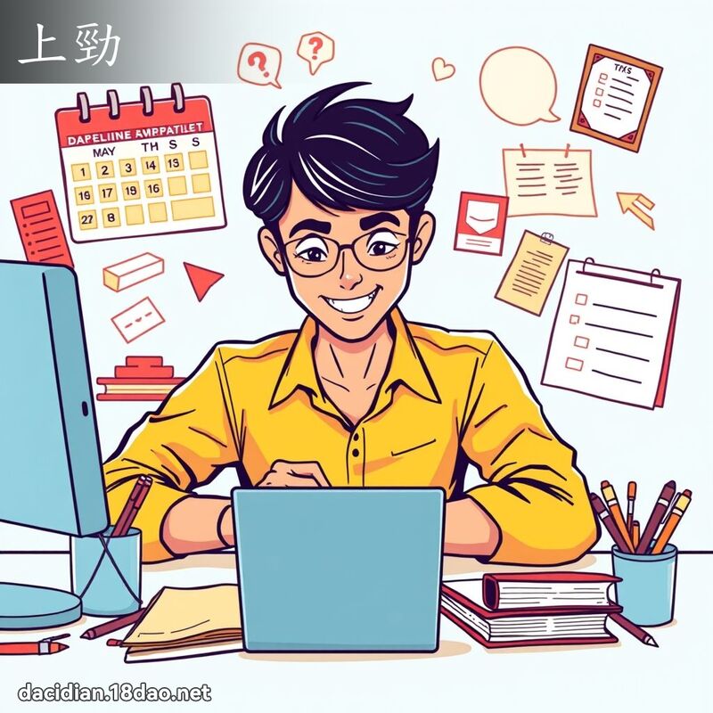 上劲 - 国语大辞典配图