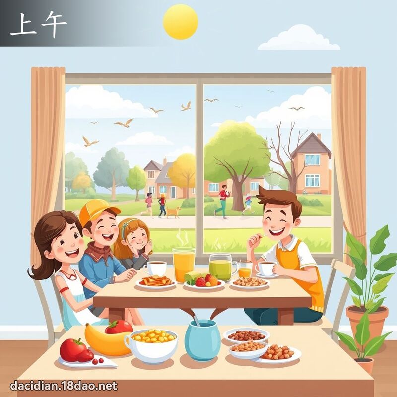 上午 - 國語大辭典配圖