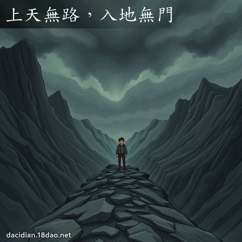 上天无路，入地无门 - 国语大辞典配图