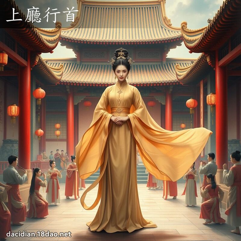 上廳行首 - 國語大辭典配圖