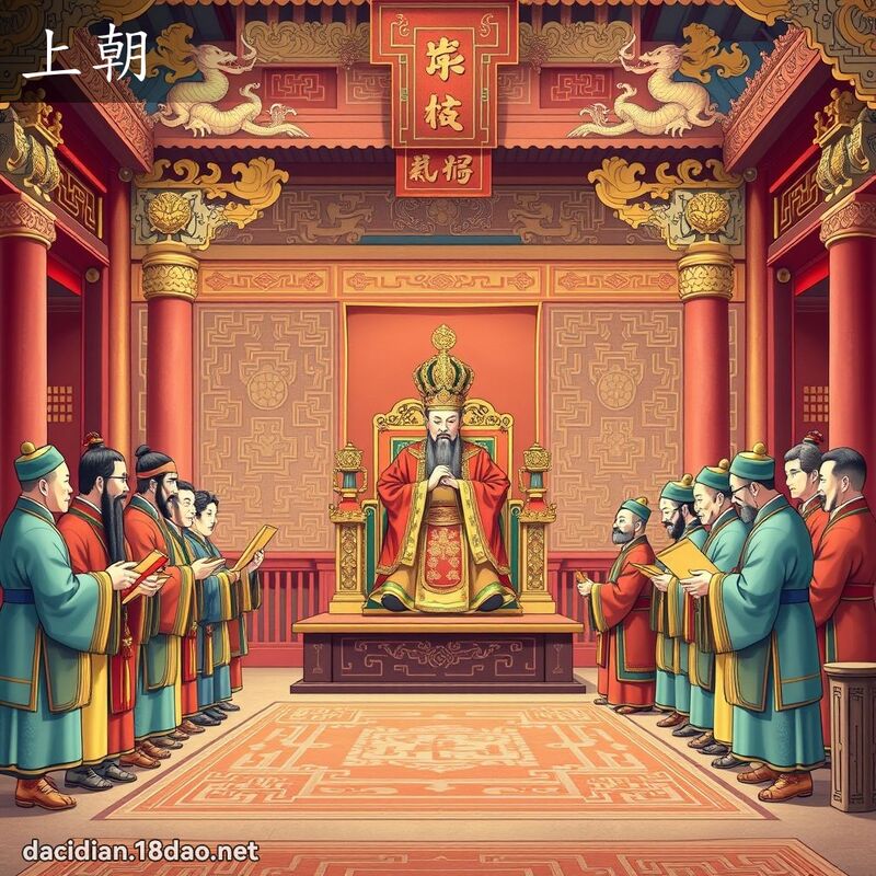 上朝 - 國語大辭典配圖